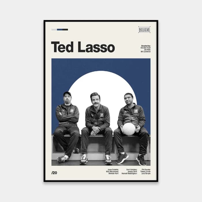 پوستر و تابلو مینیمال طرح Ted Lasso (2)