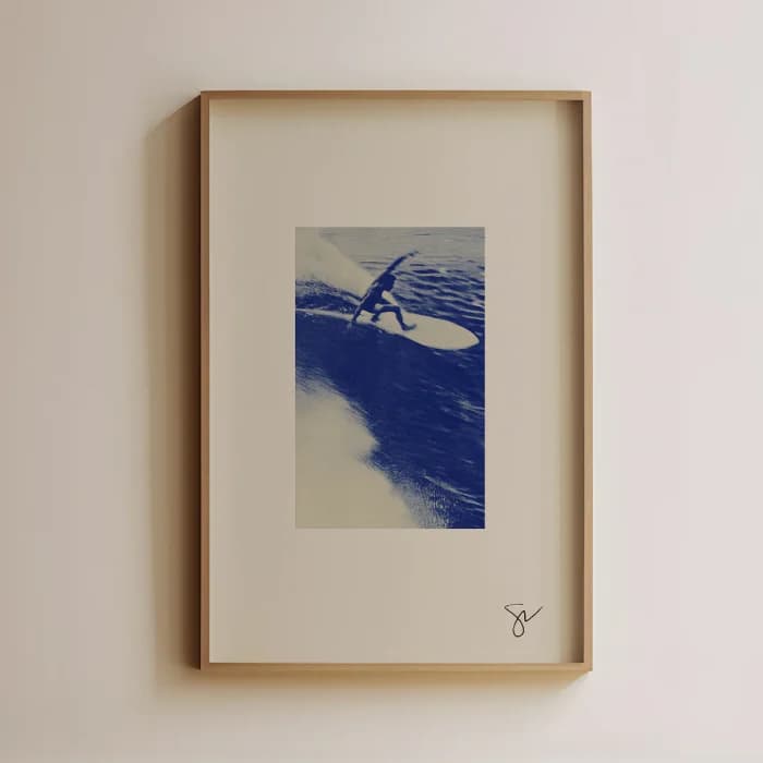 پوستر و تابلو وینتیج طرح Blue Wave