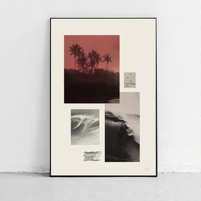 پوستر و تابلو وینتیج طرح Surfing Sunset — تصویر ۲