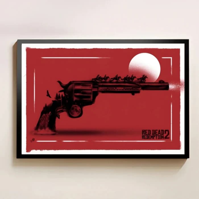 پوستر و تابلو گیمینگ طرح Red dead Redemption 2 (02)