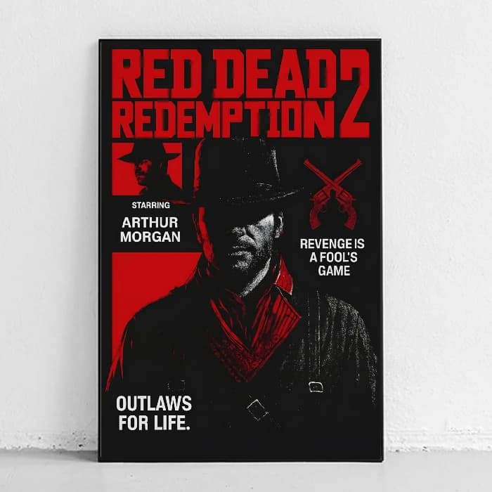 پوستر و تابلو گیمینگ طرح Red dead Redemption 2