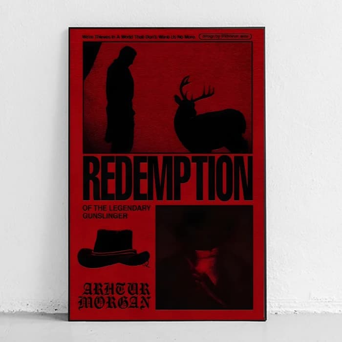 پوستر و تابلو گیمینگ طرح Red dead Redemption