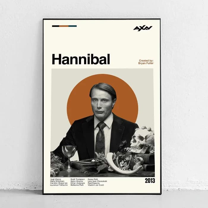 پوستر و تابلو مینیمال طرح Hannibal (02)