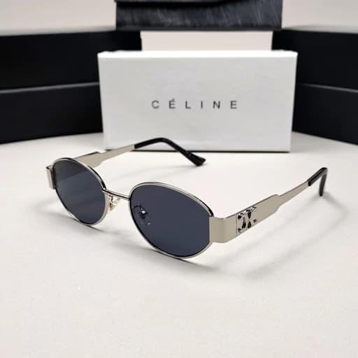 عینک آفتابی سلین بیضی celine فلزی — تصویر ۳