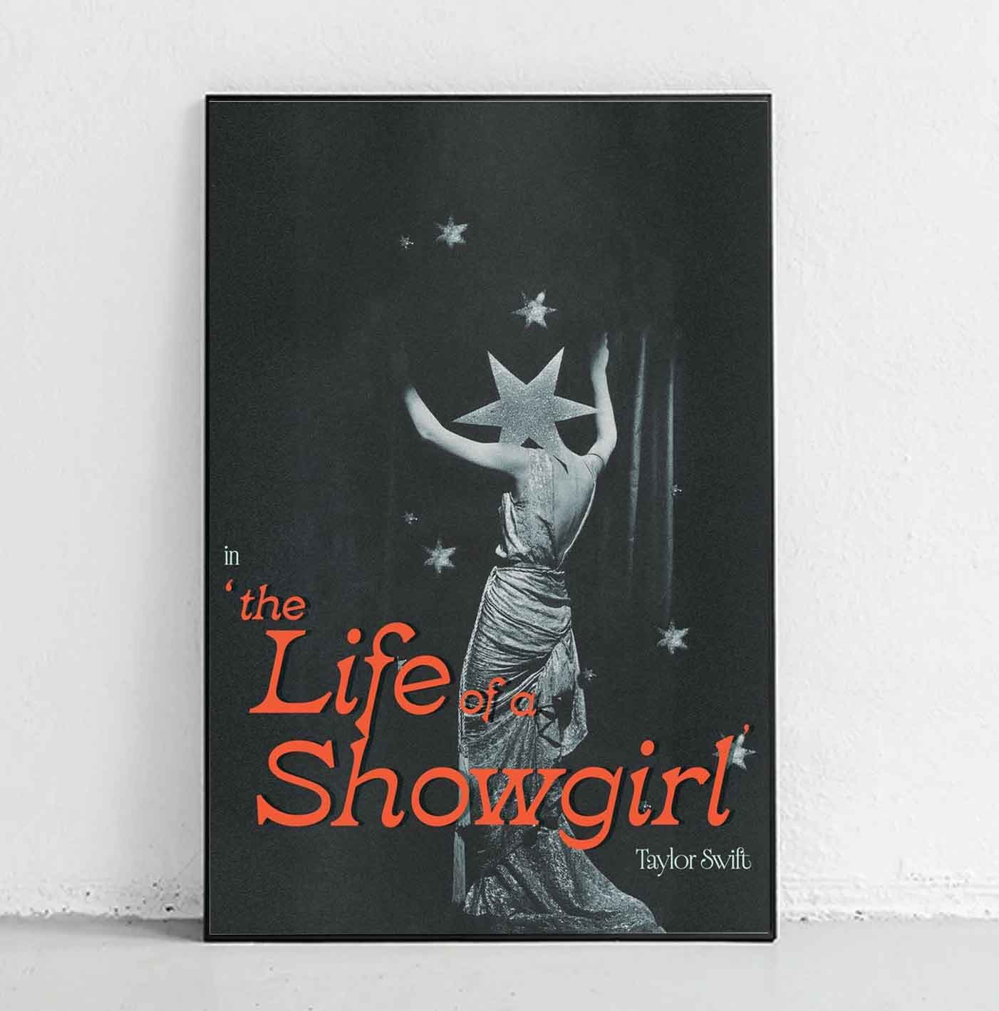 پوستر و تابلو مینیمال طرح Tylor swift – The Life of a Showgirl
