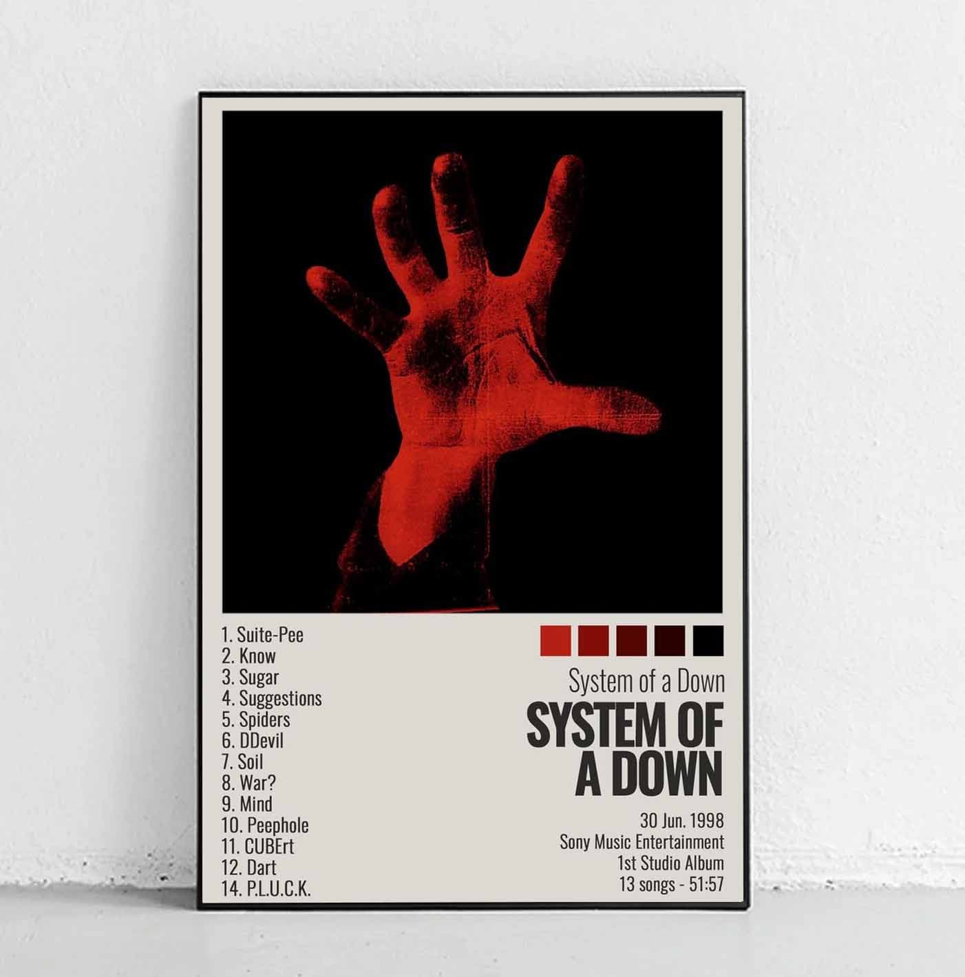 پوستر و تابلو مینیمال طرح System of a Down – System of a Down album