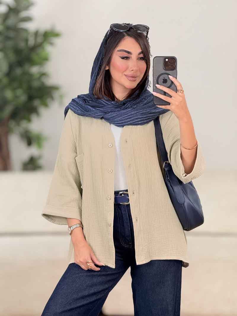 مانتو تک جیب تابان کد 8255 — تصویر ۸