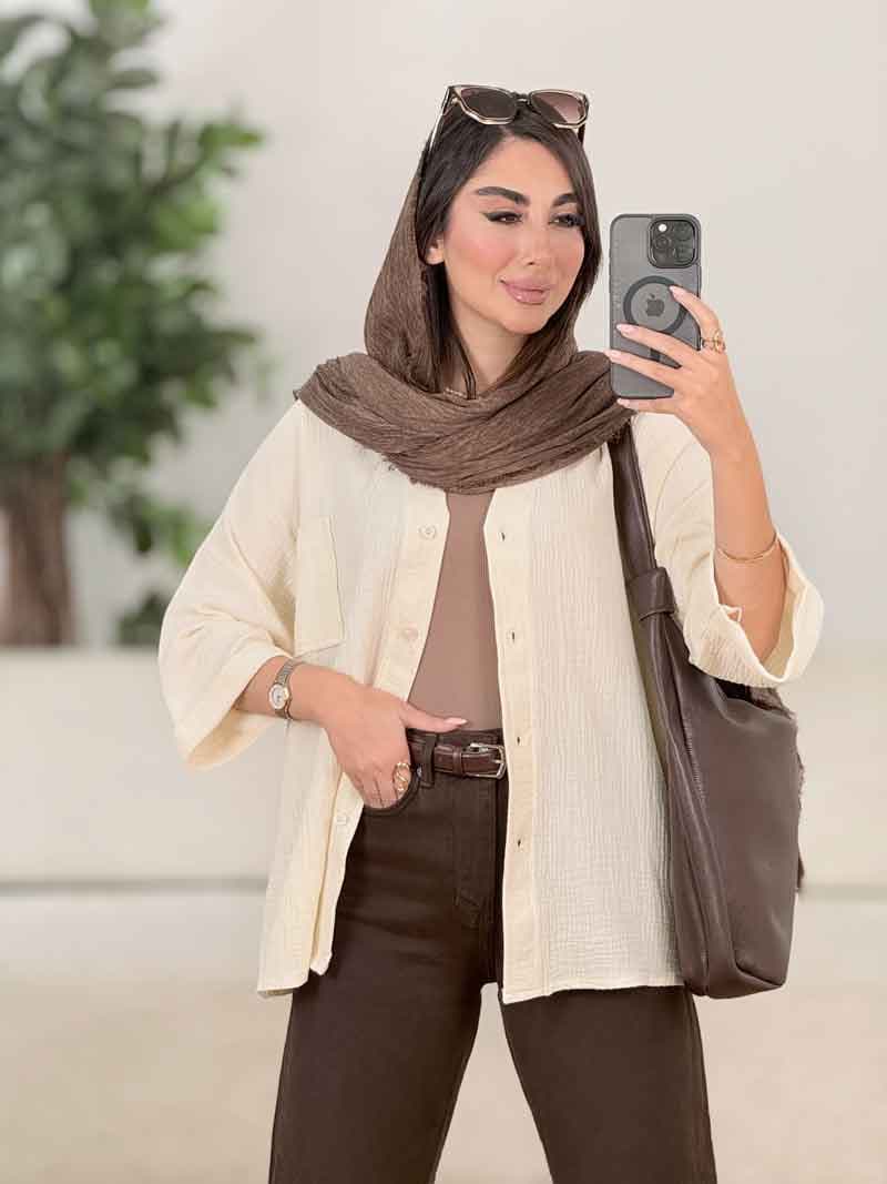 مانتو تک جیب تابان کد 8255 — تصویر ۳