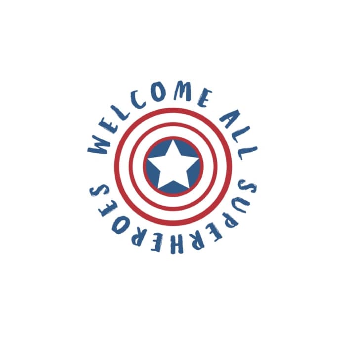 پوستر و تابلو اتاق کودک طرح Welcome superheroes