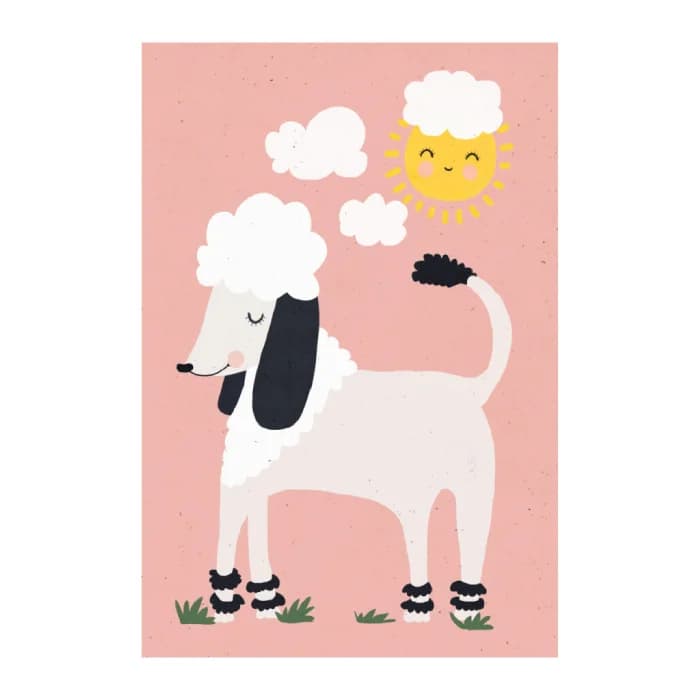 پوستر و تابلو اتاق کودک طرح Poodle