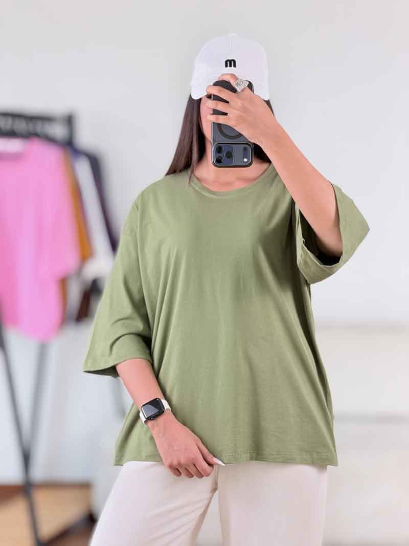 تیشرت باکسی آلینا کد 8364 — تصویر ۲