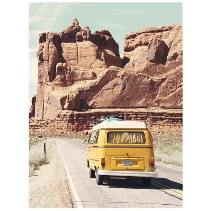 پوستر و تابلو وینتیج طرح Photography Road Trip