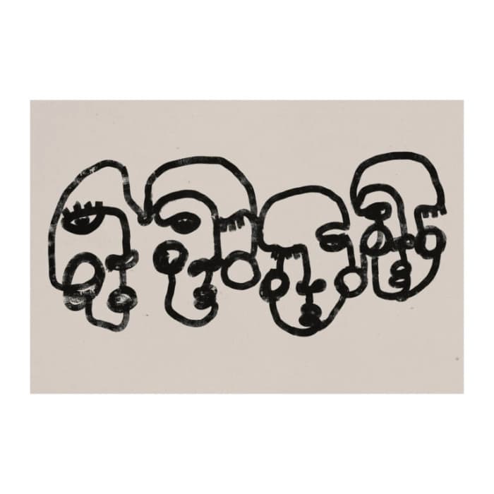 پوستر و تابلو انتزاعی طرح Four people