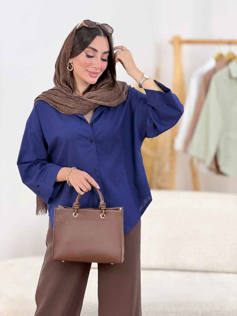 مانتو سر آستین پاگن پایین هلال کد 8349 — تصویر ۲
