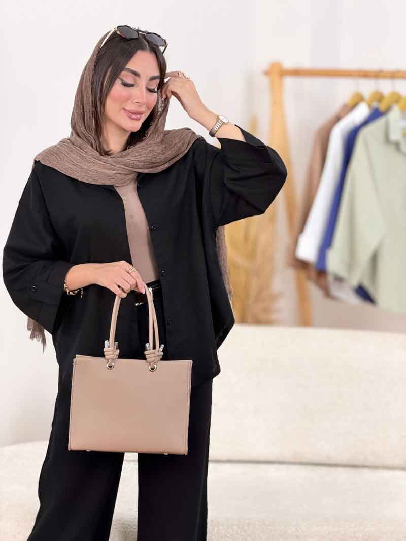 مانتو سر آستین پاگن پایین هلال کد 8349 — تصویر ۸