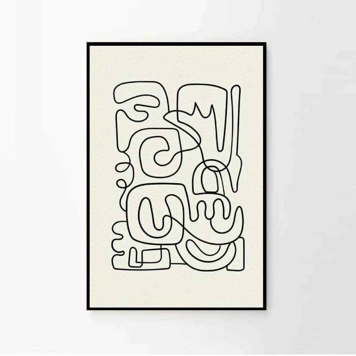 پوستر و تابلو انتزاعی طرح Squiggle