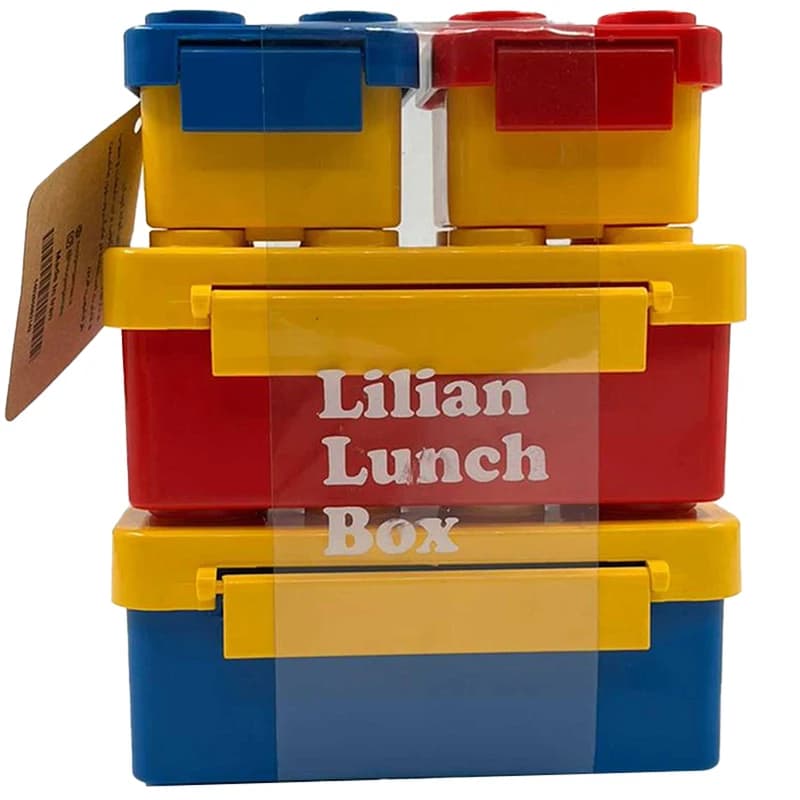 ظرف غذای کودک مدل ۴ تکه پازل (Lilian Lunch Box) – قابل استفاده در فر و ماکروویو