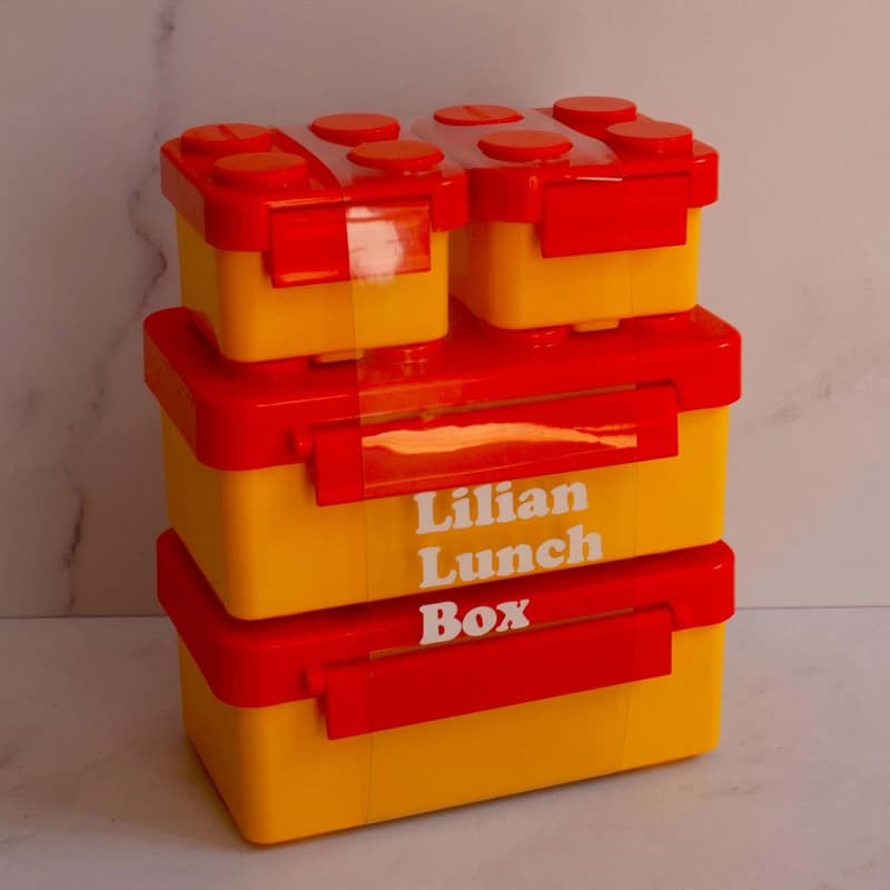 ظرف غذای کودک مدل ۴ تکه پازل (Lilian Lunch Box) – قابل استفاده در فر و ماکروویو — تصویر ۶