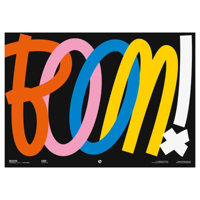 پوستر و تابلو تایپوگرافی طرح BoOm!
