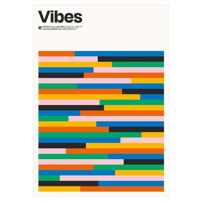 پوستر و تابلو تایپوگرافی طرح Vibes
