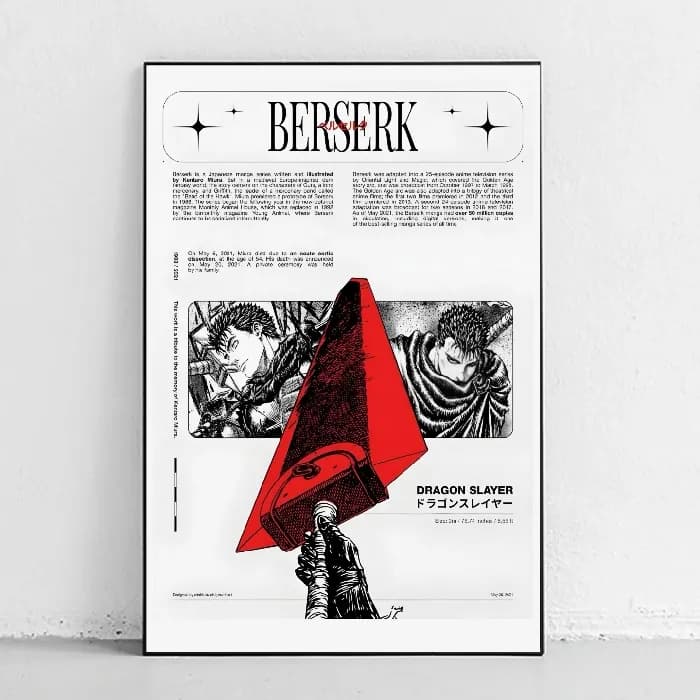 پوستر و تابلو مینیمال طرح Berserk