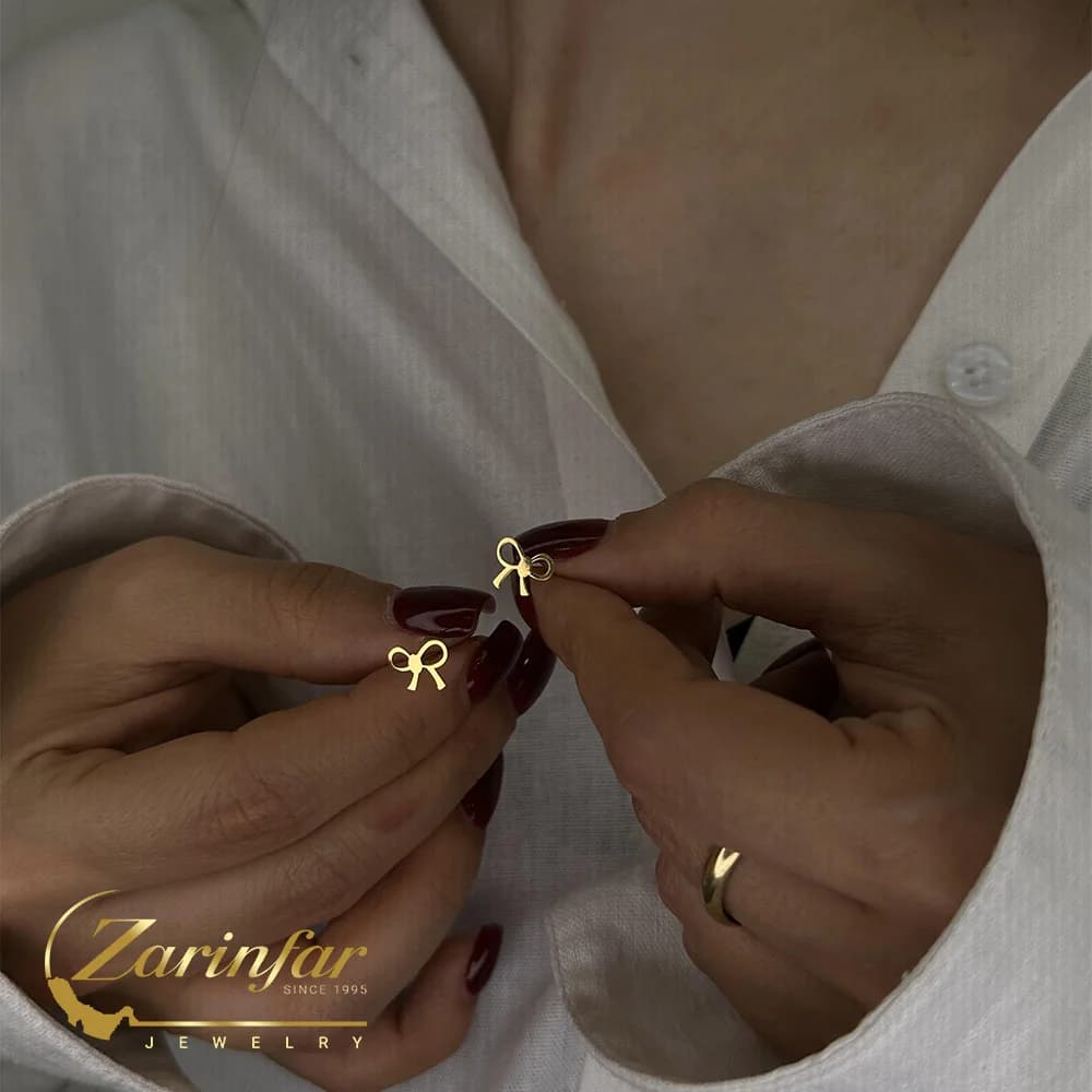 گوشواره طلا پاپیون E115