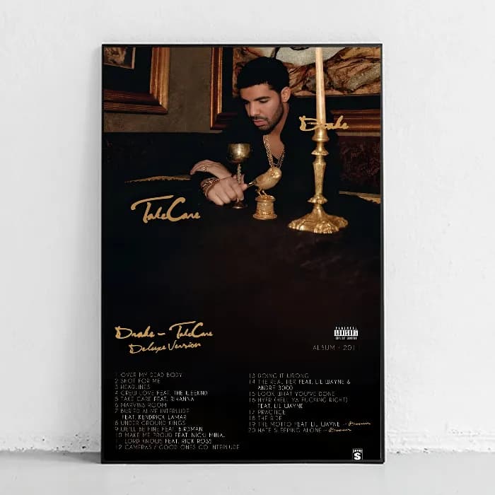 پوستر و تابلو مینیمال طرح Drake – Take care