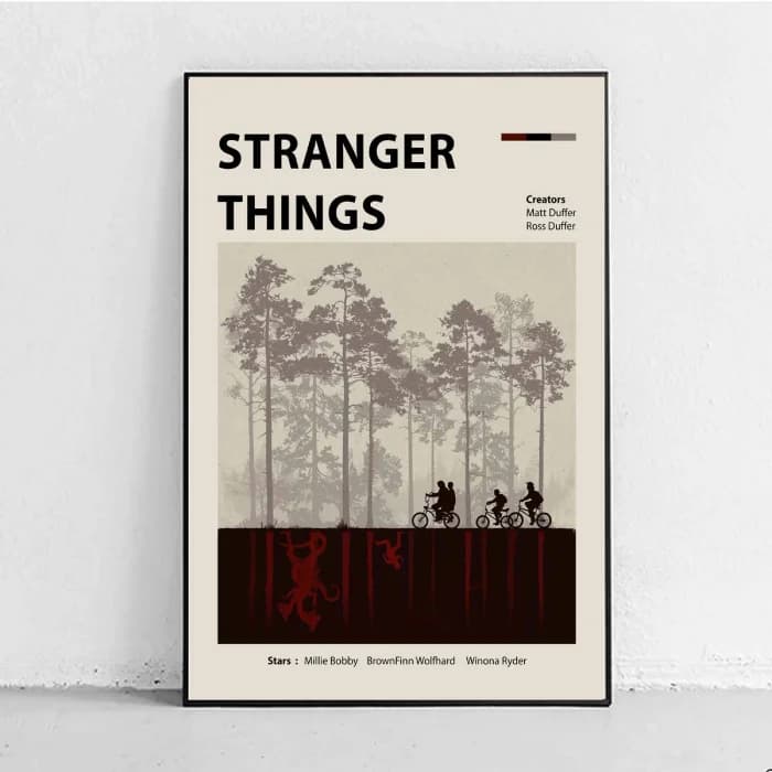 پوستر و تابلو مینیمال طرح Stranger Things