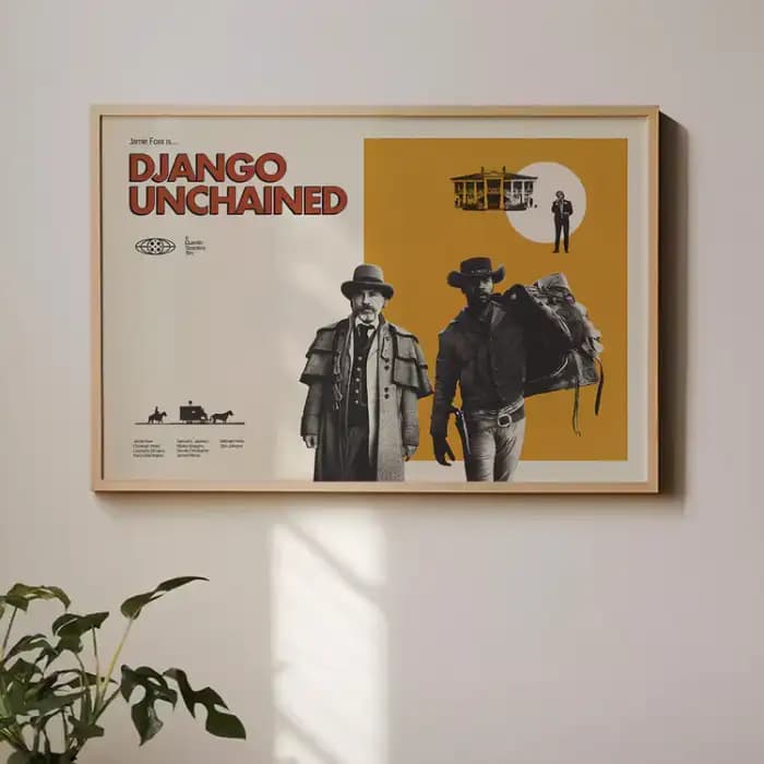 پوستر و تابلو مینیمال طرح Django Unchained