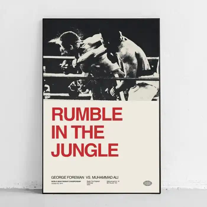 پوستر و تابلو مینیمال طرح Rumble in the Jungle – Muhammad Ali vs George Foreman