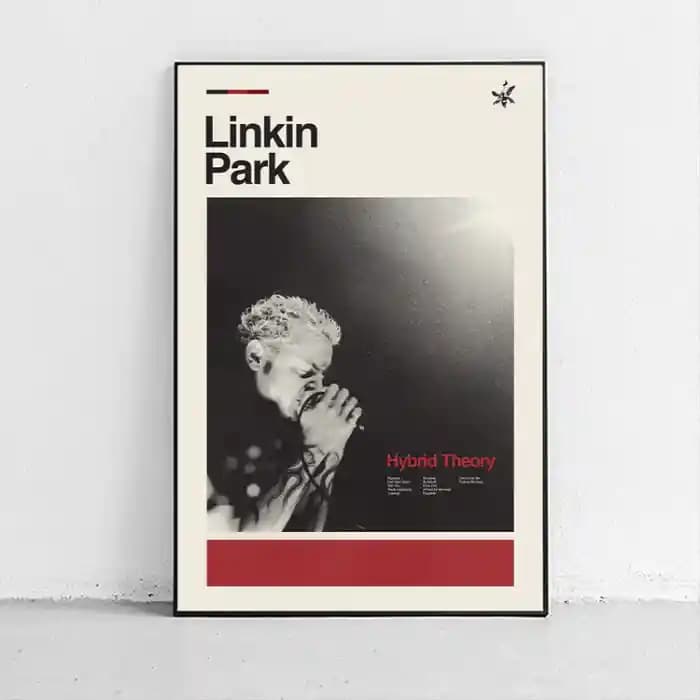 پوستر و تابلو مینیمال طرح Linkin Park – Hybrid Theory