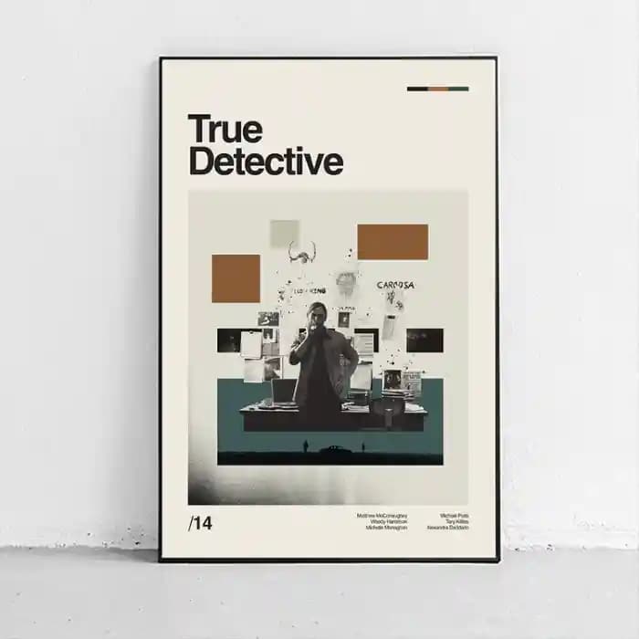 پوستر و تابلو مینیمال طرح True Detective – Puzzle