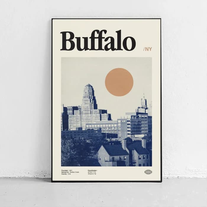 پوستر و تابلو مینیمال طرح Buffalo – New York