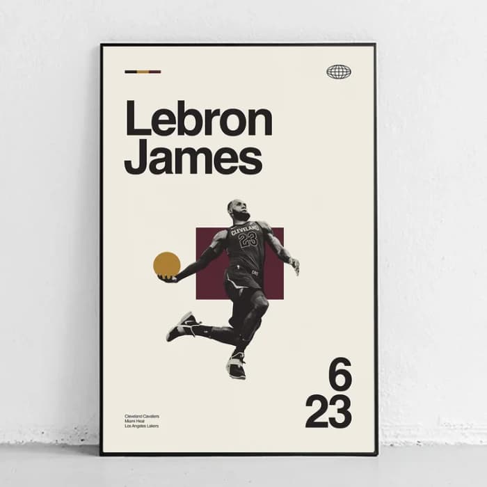 پوستر و تابلو مینیمال طرح Lebron James