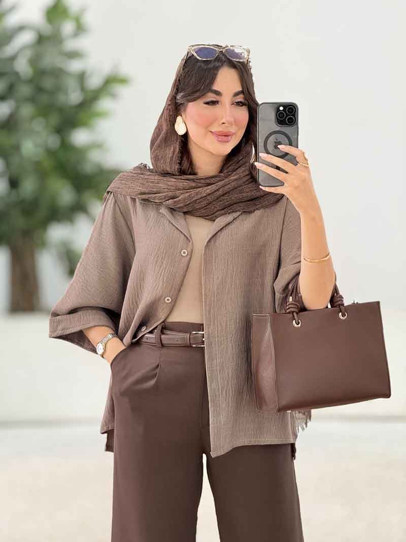 مانتو آستین پاکتی یگانه کد 8332 — تصویر ۷