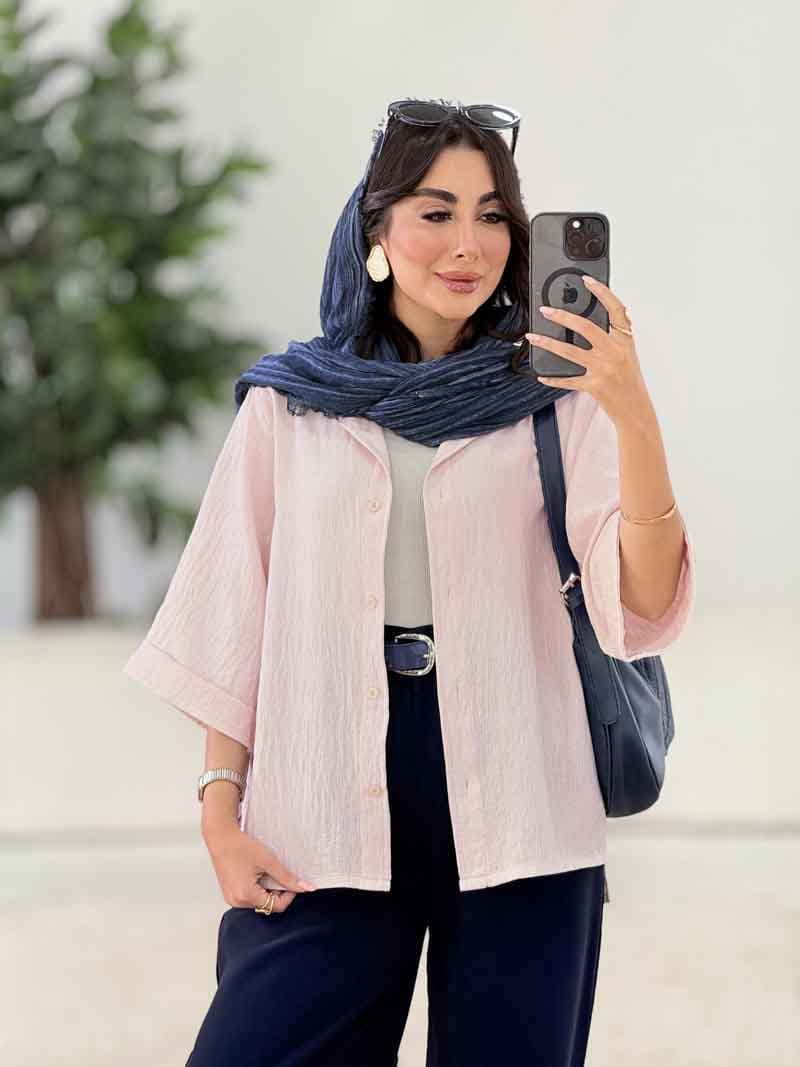 مانتو آستین پاکتی یگانه کد 8332 — تصویر ۶