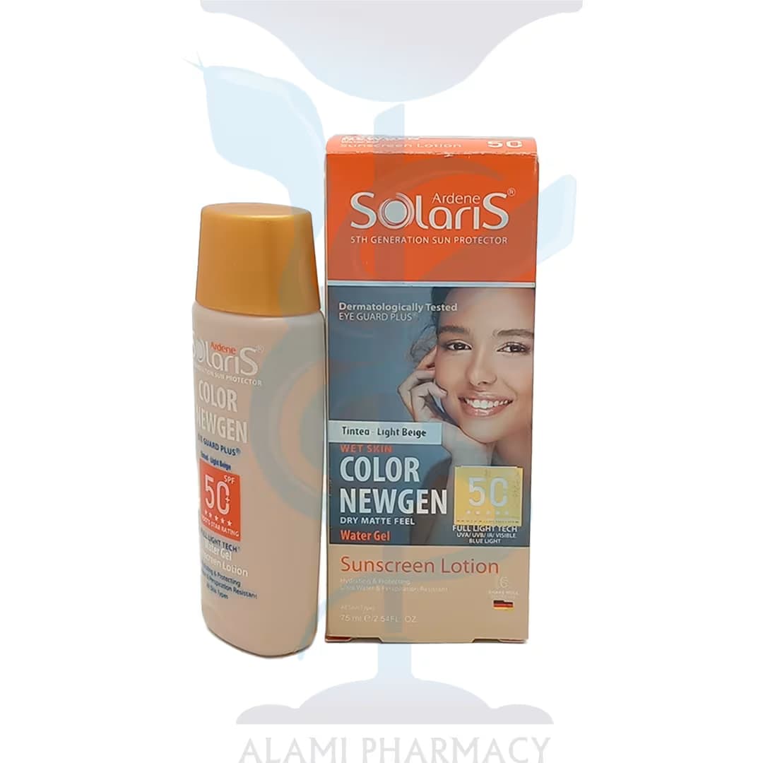 لوسیون ضد آفتاب با رنگ بژ روشن Spf 50 کالر نیوژن آردن سولاریس حجم 75 میل — تصویر ۳