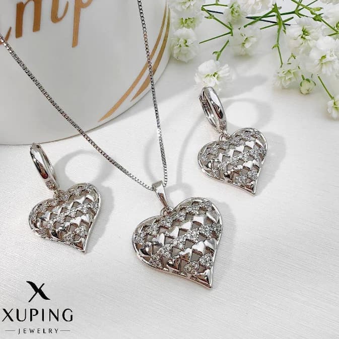 نیمست ژوپینگ مدل قلب درشت نقره ای