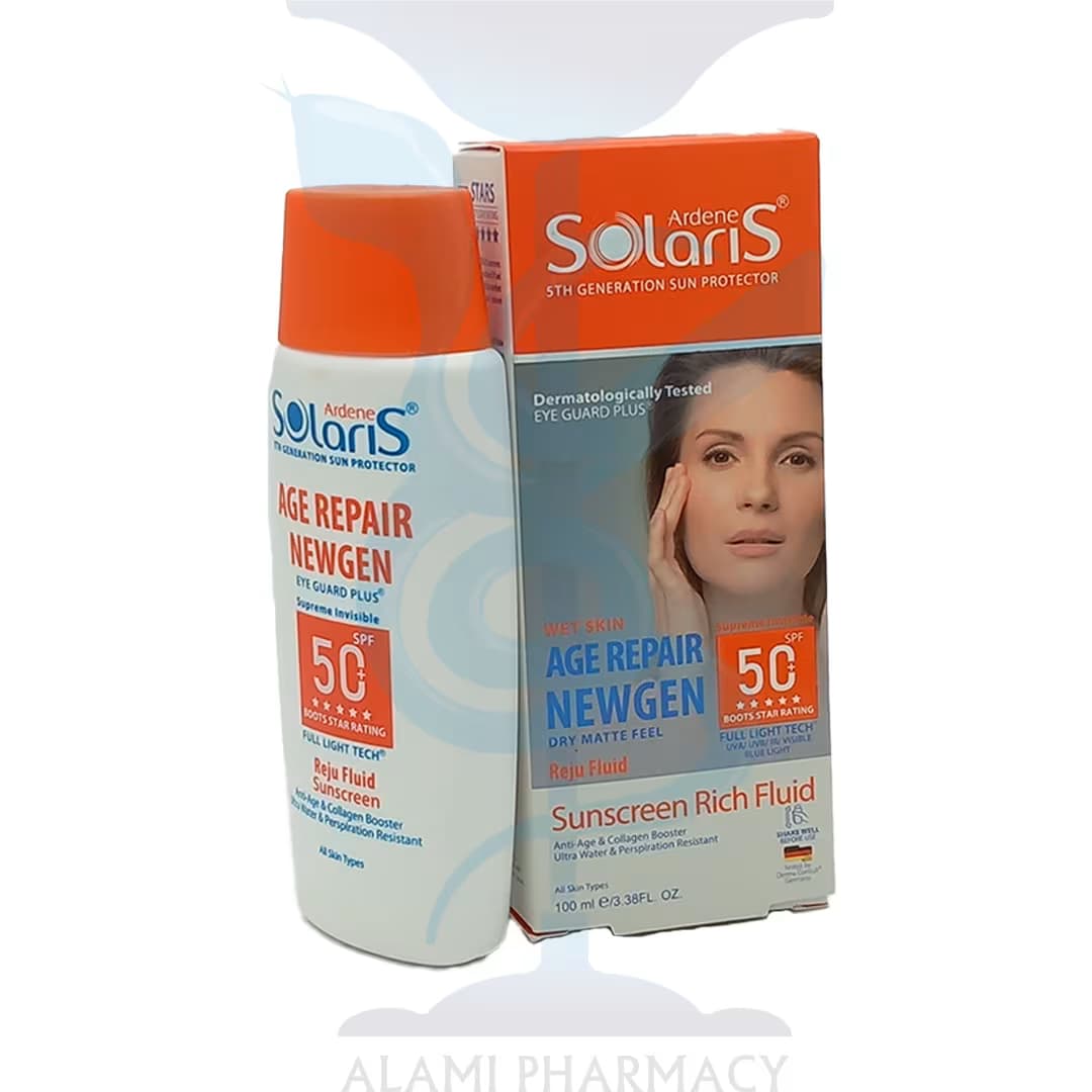 فلوئید ضد آفتاب و ضدچروک بی رنگ آردن سولاریس مناسب انواع پوست Spf 50 — تصویر ۳