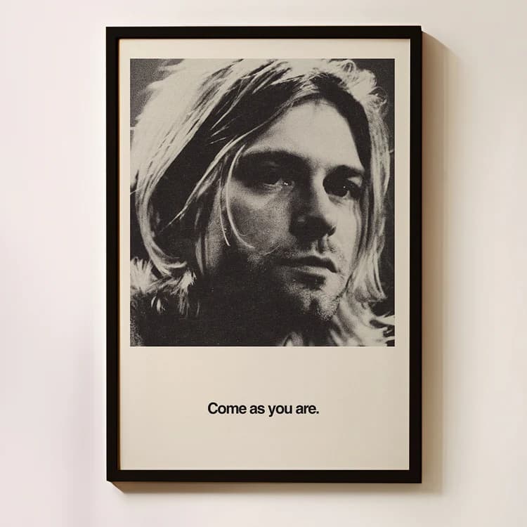 پوستر و تابلو مینیمال طرح Kurt Cobain: Nirvana