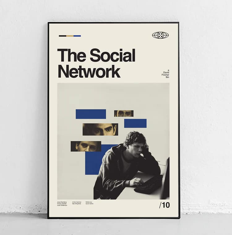 پوستر و تابلو مینیمال طرح The Social Network