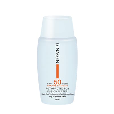 ضد آفتاب بی رنگ پوست خشک فیوژن واتر ژیناژن SPF50 حجم 50 میلی لیتر