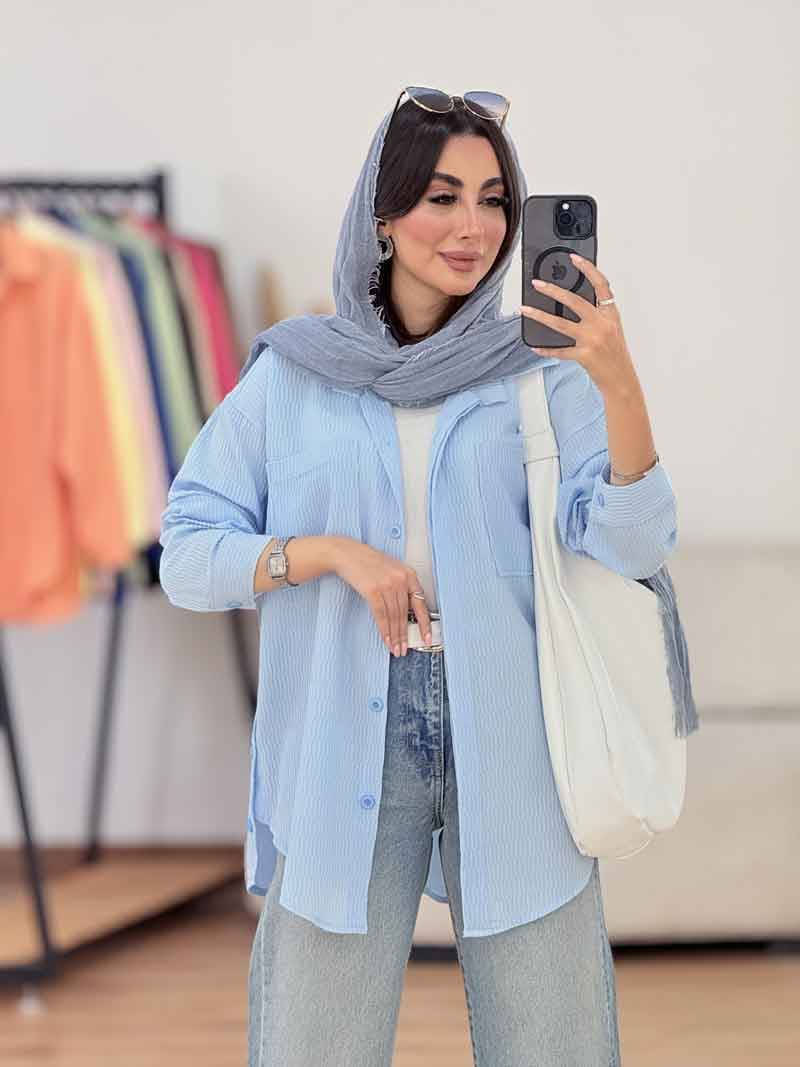 مانتو بغل سه دکمه آدریانا کد 8297 — تصویر ۲