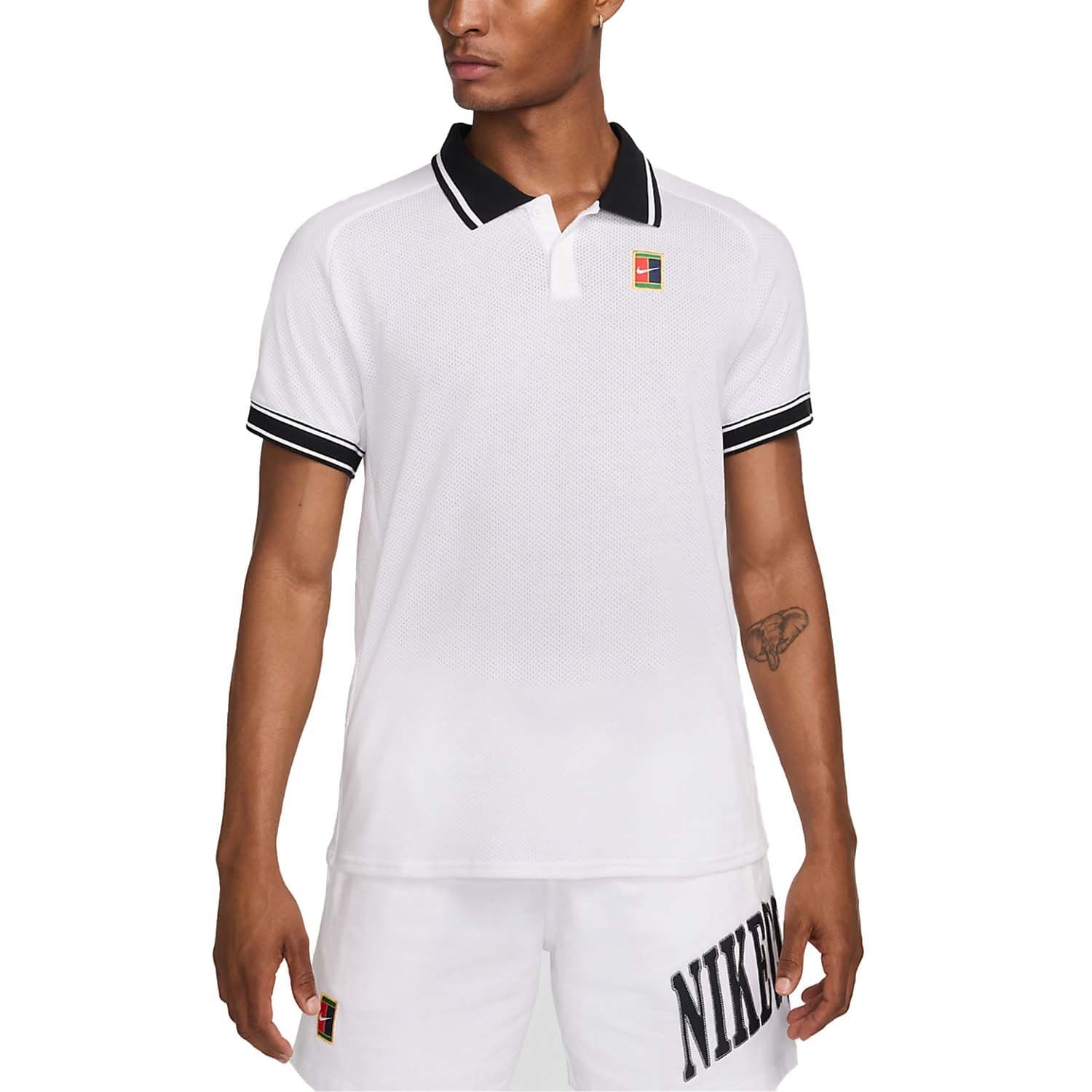 پلوشرت تنیس مردانه نایک NikeCourt Heritage – سفید — تصویر ۲