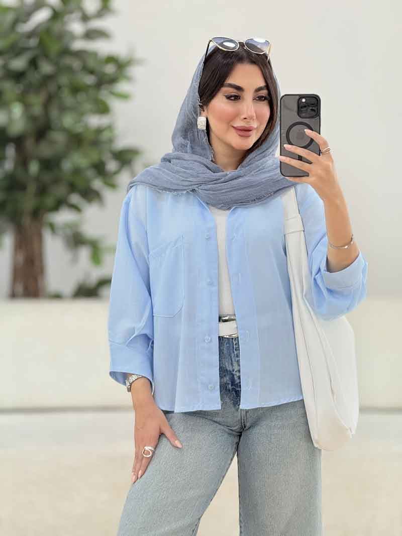 مانتو تک جیب آستین پیله کد 8248 — تصویر ۲