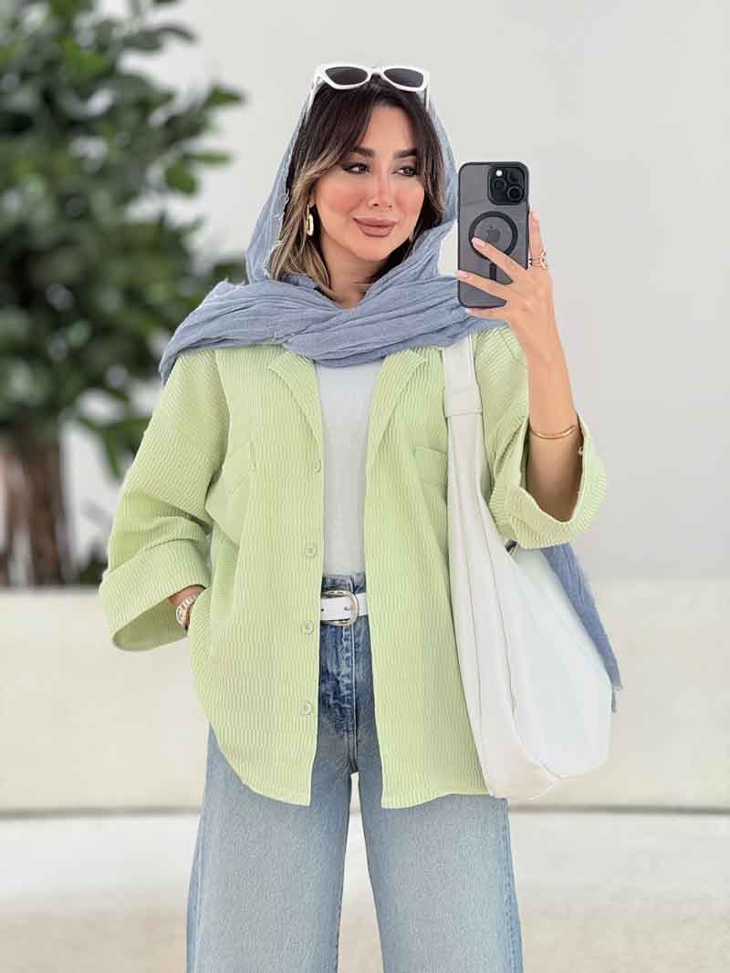 مانتو آستین پاکتی دل آرا کد 7911 — تصویر ۶