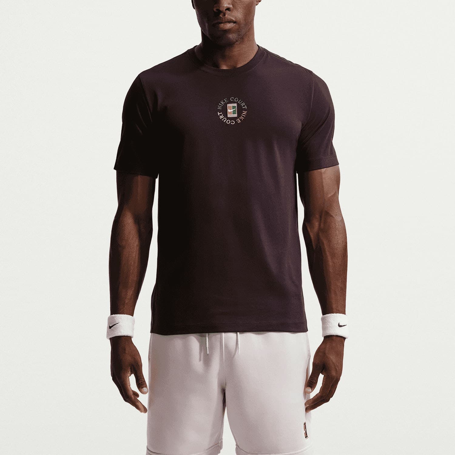 تیشرت تنیس مردانه نایک NikeCourt Dri-FIT Cotton–بنفش تیره