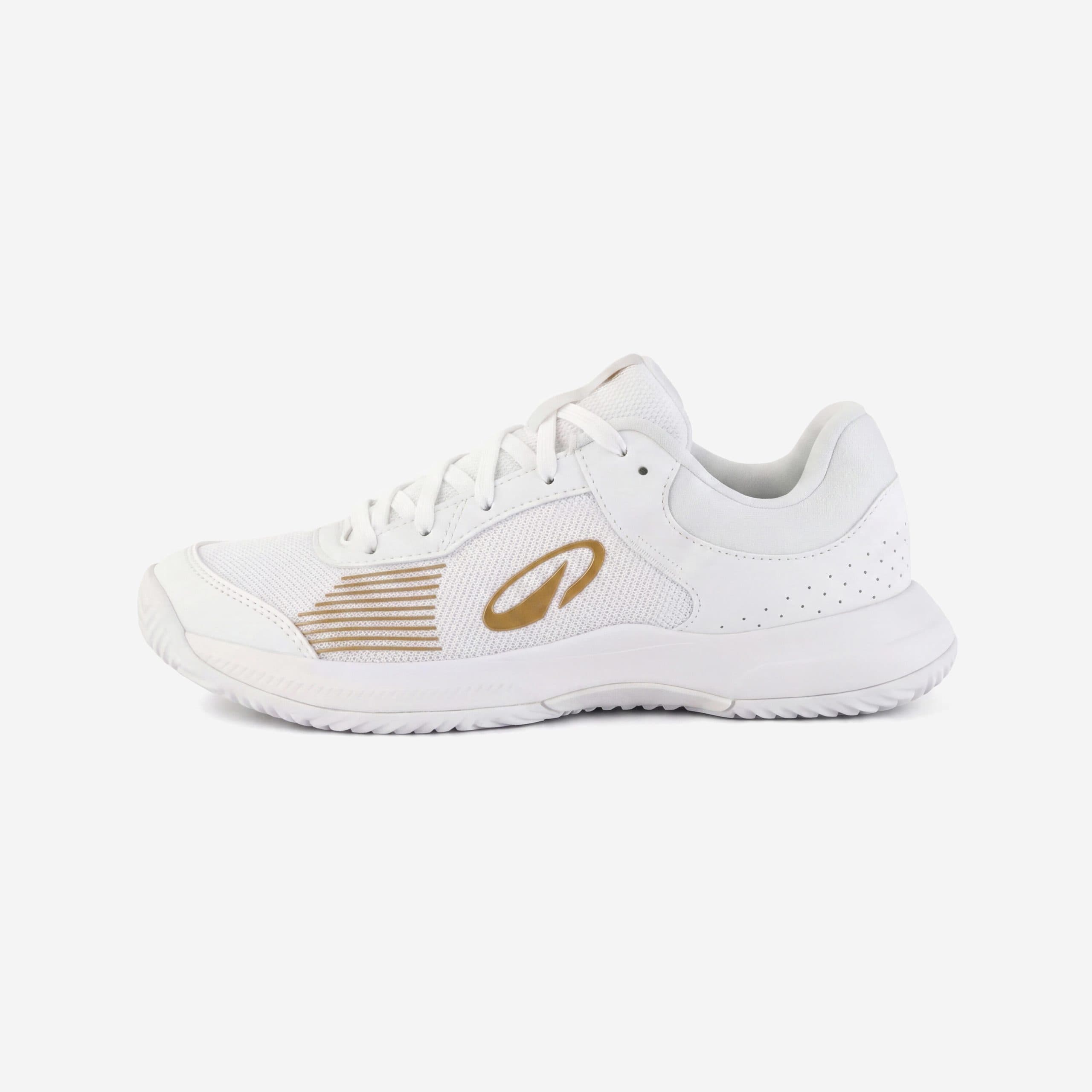 کفش تنیس بزرگسال Decathlon Kuikma Comfort Lite – سفید/بژ