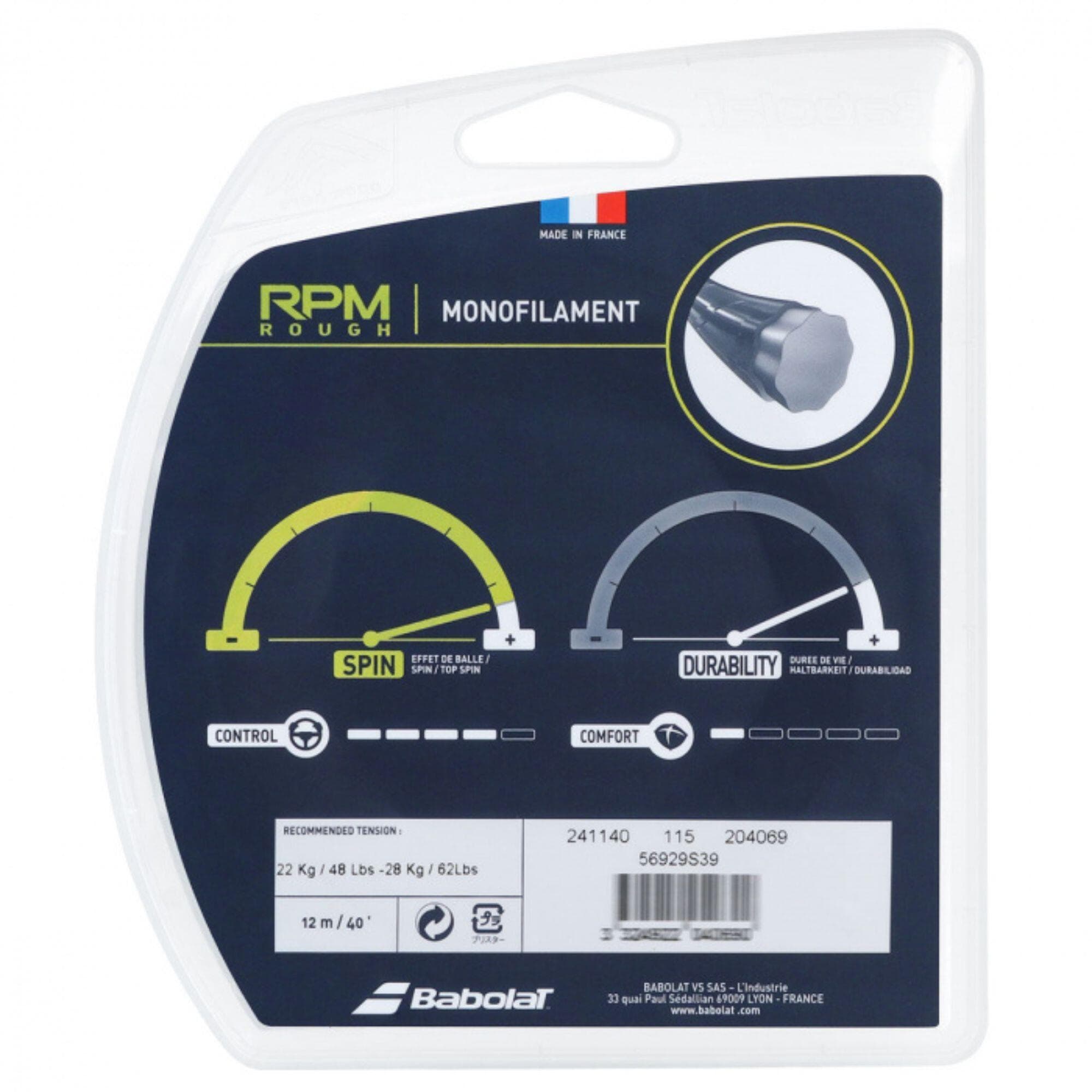 زه تنیس Decathlon Babolat RPM Rough – خاکستری — تصویر ۲