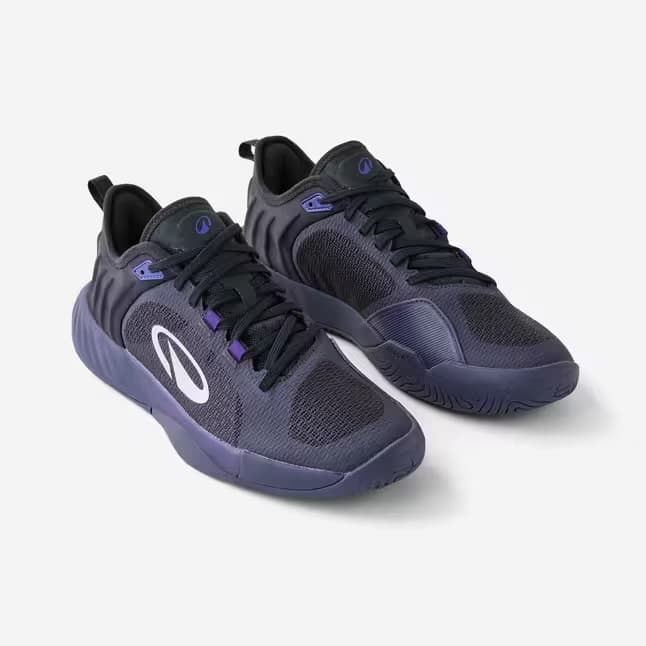 کفش تنیس مردانه دکتلون کویکما – Decathlon Unrupt Team – مشکی/بنفش — تصویر ۲
